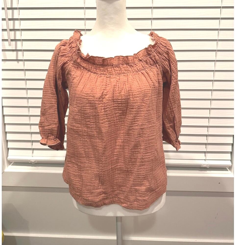 Lulus 3/4 Sleeve Ruffle Blouse